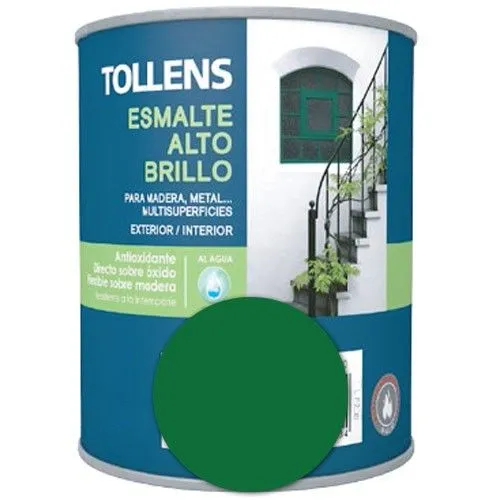 Esmalte al agua verde mayo alto brillo 0,25 lt. Tollens